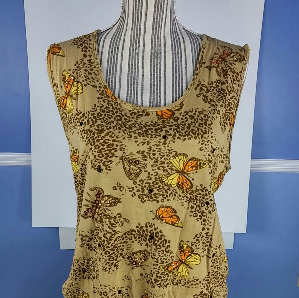 Pierre Cardin Sleeveless shirt butterflies XL
